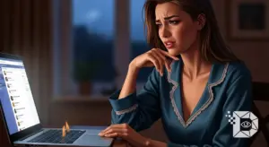 How to Hide Someone on Facebook Without Unfriending, digital art, cinematic lighting, high detail, Featuring an attractive woman (with emotions) in a stylish, low-collar night dress with bra, Google Discover friendly, authentic, natural, Likely human generated and optimized for high CTR on Google Discover, Text not add on photo